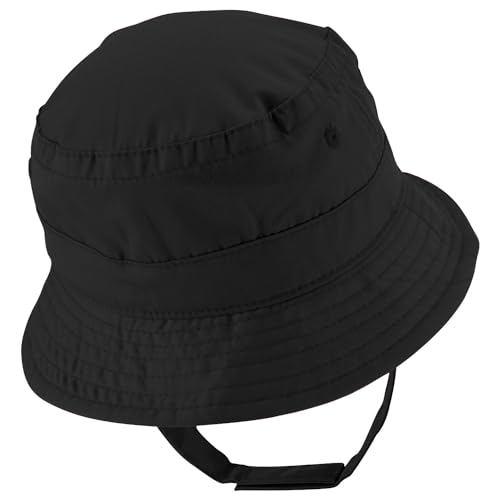 Trendy Apparel Shop Heart Emoticon Embroidered Patch Infant Lightweight Bucket Hat with Chin Strap