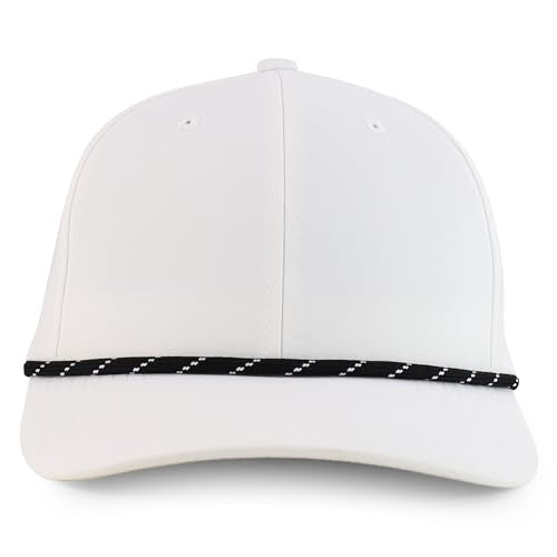 Trendy Apparel Shop 6 Panel Mid Profile Hybrid Perforated Cap with Rope