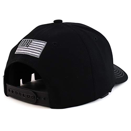 Trendy Apparel Shop 3D USA Flag Embroidered Structured Snapback Baseball Cap