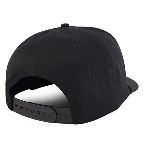 Trendy Apparel Shop 5 Panel Ripstop Cotton Snapback Cap