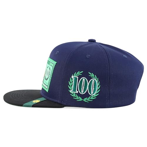 Trendy Apparel Shop 100 Dollar Bill with Rooster Patch Flatbill Snapback Cap