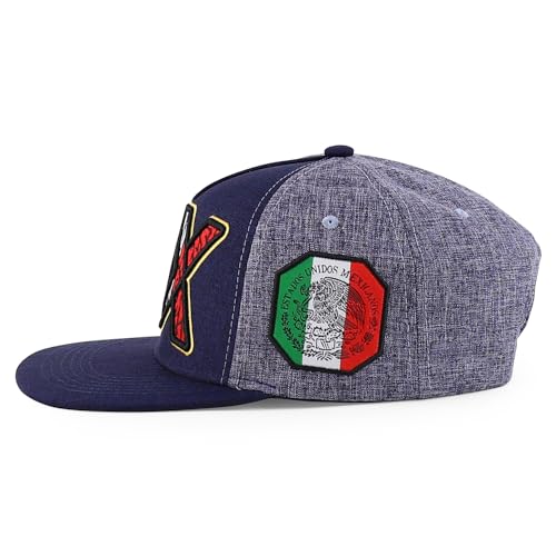 Trendy Apparel Shop 3D MX Embroidered Structured Flat Bill Snapback Baseball Cap