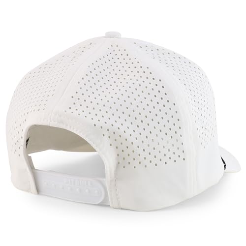 Trendy Apparel Shop 6 Panel Mid Profile Hybrid Perforated Cap with Rope