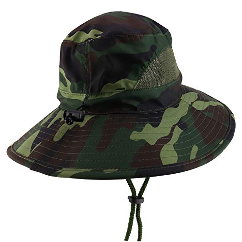 Trendy Apparel Shop XXL Oversized Summer Shade Wide Brim Mesh Bucket Hat