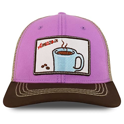 Trendy Apparel Shop Square Drinks Embroidered Mesh Back Baseball Cap