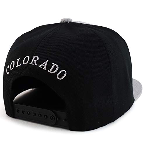 Trendy Apparel Shop Colorado State Map Embroidered Flatbill Snapback Cap