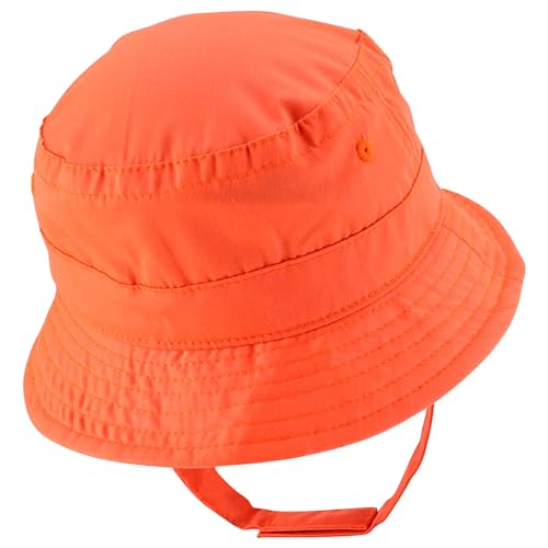 Trendy Apparel Shop Cute Duck Face Embroidered Patch Infant Lightweight Bucket Hat with Chin Strap