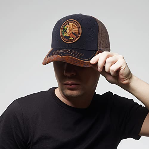 Trendy Apparel Shop 3D Mexico Eagle Embroidered Trucker Mesh Baseball Cap