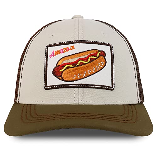 Trendy Apparel Shop Square Fast Food Embroidered Trucker Baseball Cap