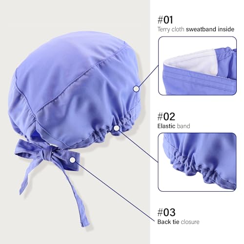 Trendy Apparel Shop XXL Oversized Working Scrub Cap with Sweatband and Elastic Tie Back