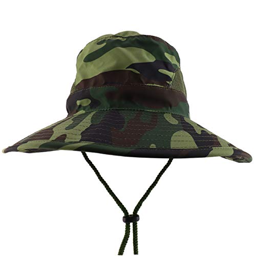 Trendy Apparel Shop XXL Oversized Summer Shade Wide Brim Mesh Bucket Hat