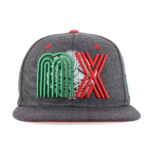 Trendy Apparel Shop 3D MX Embroidered Structured Flat Bill Snapback Baseball Cap