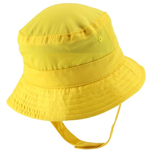 Trendy Apparel Shop Heart Emoticon Embroidered Patch Infant Lightweight Bucket Hat with Chin Strap