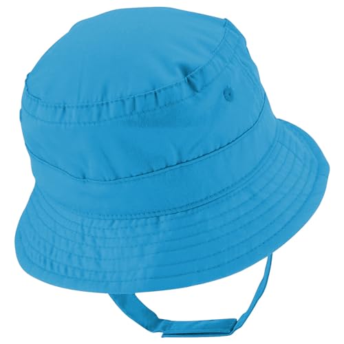 Trendy Apparel Shop Heart Emoticon Embroidered Patch Infant Lightweight Bucket Hat with Chin Strap