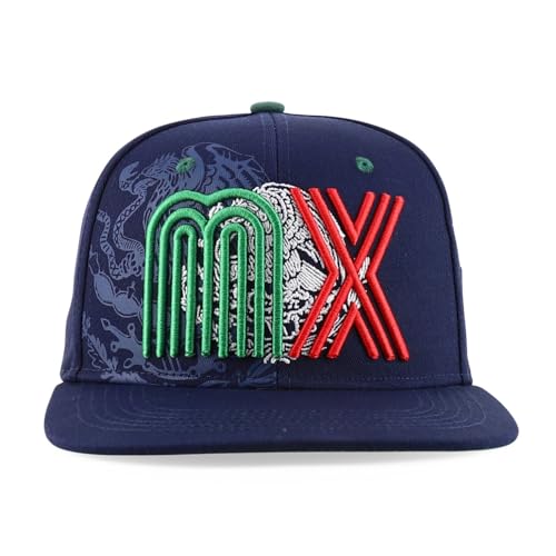 Trendy Apparel Shop 3D MX Embroidered Structured Flat Bill Snapback Baseball Cap