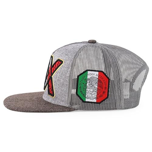 Trendy Apparel Shop 3D MX Embroidered Structured Flat Bill Snapback Baseball Cap