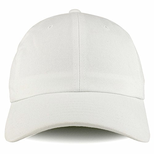 Trendy Apparel Shop Plain Solid Washed Cotton Adjustable Unstructured Dad Hat