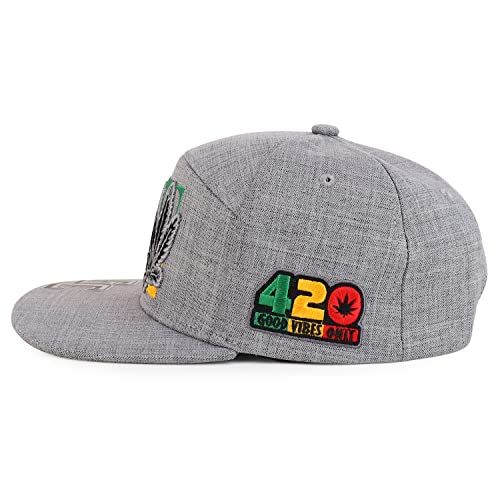 Trendy Apparel Shop 420 Good Vibes Only Embroidered Flatbill Snapback Cap