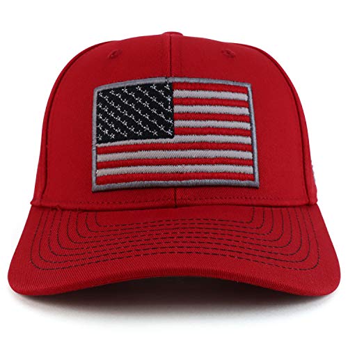 Trendy Apparel Shop 3D USA Flag Embroidered Structured Snapback Baseball Cap