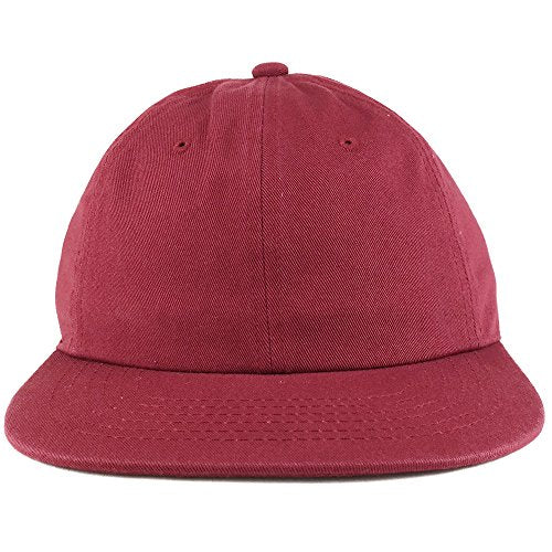 Trendy Apparel Shop Low Profile Plain Unstructured Crown Flatbill Snapback Cap