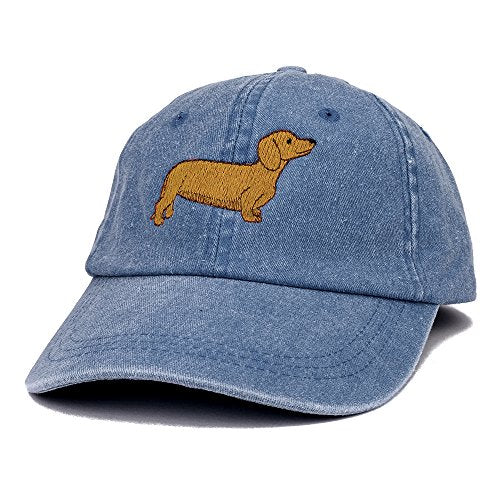 Trendy Apparel Shop Dachshund Embroidered Dog Theme Low Profile Dad Hat Cotton Cap