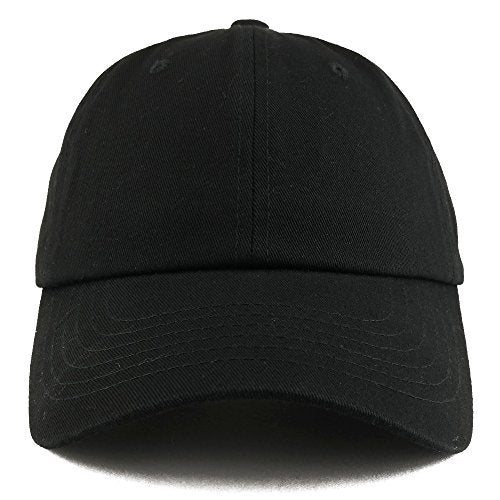 Trendy Apparel Shop Plain Solid Washed Cotton Adjustable Unstructured Dad Hat