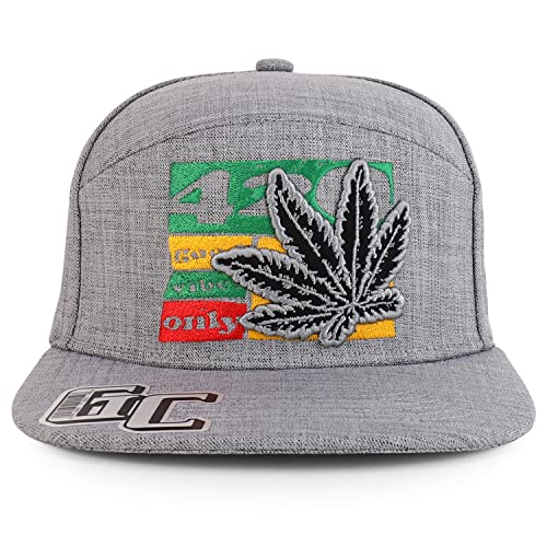 Trendy Apparel Shop 420 Good Vibes Only Embroidered Flatbill Snapback Cap