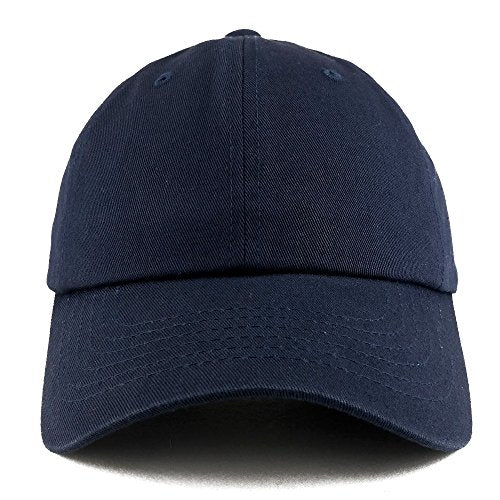 Trendy Apparel Shop Plain Solid Washed Cotton Adjustable Unstructured Dad Hat