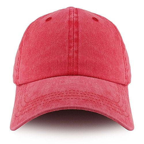 Trendy Apparel Shop Plain Pigment Dyed Cotton Twill Unstructured Dad Hat