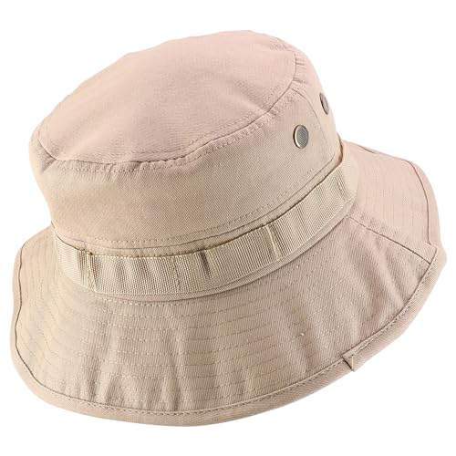 Trendy Apparel Shop Outdoor Cotton Boonie Bucket Hat with Chin String