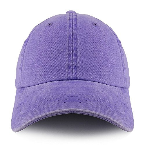 Trendy Apparel Shop Plain Pigment Dyed Cotton Twill Unstructured Dad Hat