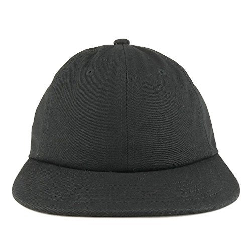 Trendy Apparel Shop Low Profile Plain Unstructured Crown Flatbill Snapback Cap