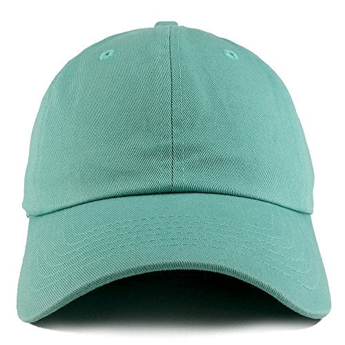 Trendy Apparel Shop Plain Solid Washed Cotton Adjustable Unstructured Dad Hat