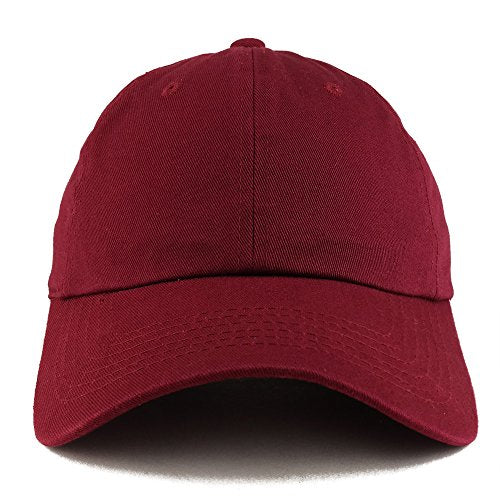 Trendy Apparel Shop Plain Solid Washed Cotton Adjustable Unstructured Dad Hat