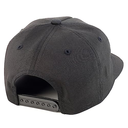 Trendy Apparel Shop Plain Unstructured Soft 5 Panel Round Flat Bill Snapback Cap