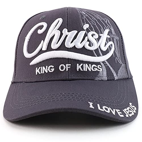 Trendy Apparel Shop 3D Christ King of Kings Embroidered Jesus Christian Ball Cap