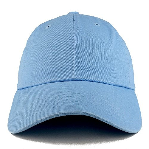 Trendy Apparel Shop Plain Solid Washed Cotton Adjustable Unstructured Dad Hat