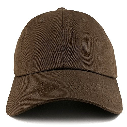 Trendy Apparel Shop Plain Solid Washed Cotton Adjustable Unstructured Dad Hat