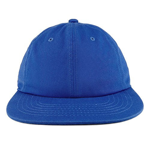 Trendy Apparel Shop Low Profile Plain Unstructured Crown Flatbill Snapback Cap