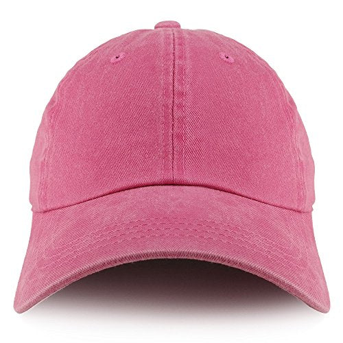 Trendy Apparel Shop Plain Pigment Dyed Cotton Twill Unstructured Dad Hat