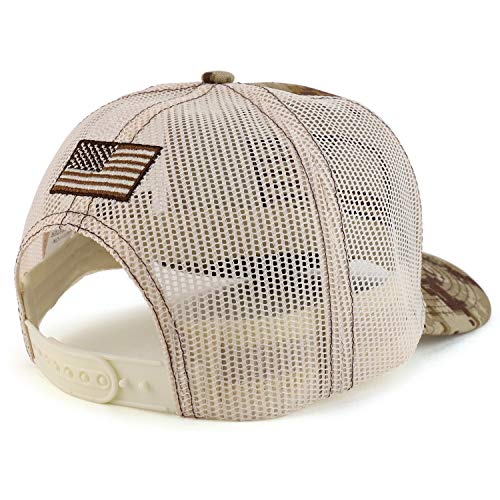 Trendy Apparel Shop 3D USA Flag Embroidered Structured Snapback Mesh Back Cap