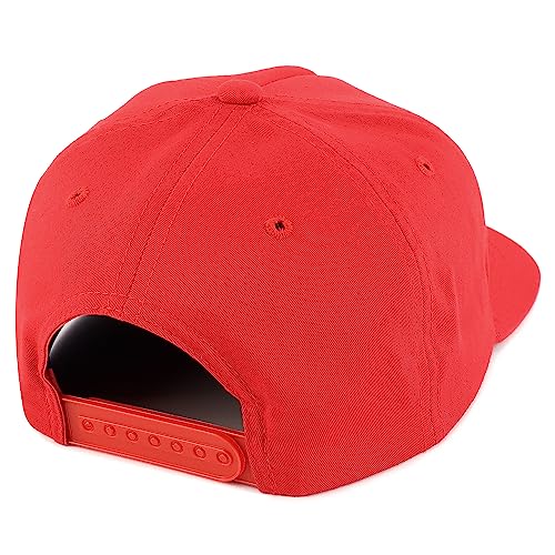 Trendy Apparel Shop Plain Unstructured Soft 5 Panel Round Flat Bill Snapback Cap