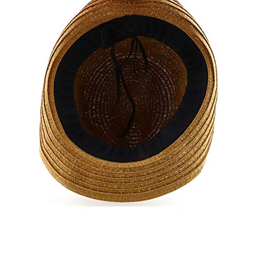 Trendy Apparel Shop Youth Size Boy's Kids Paper Braid Black Band Fedora Hat