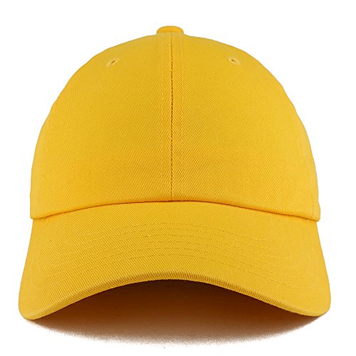 Trendy Apparel Shop Plain Solid Washed Cotton Adjustable Unstructured Dad Hat