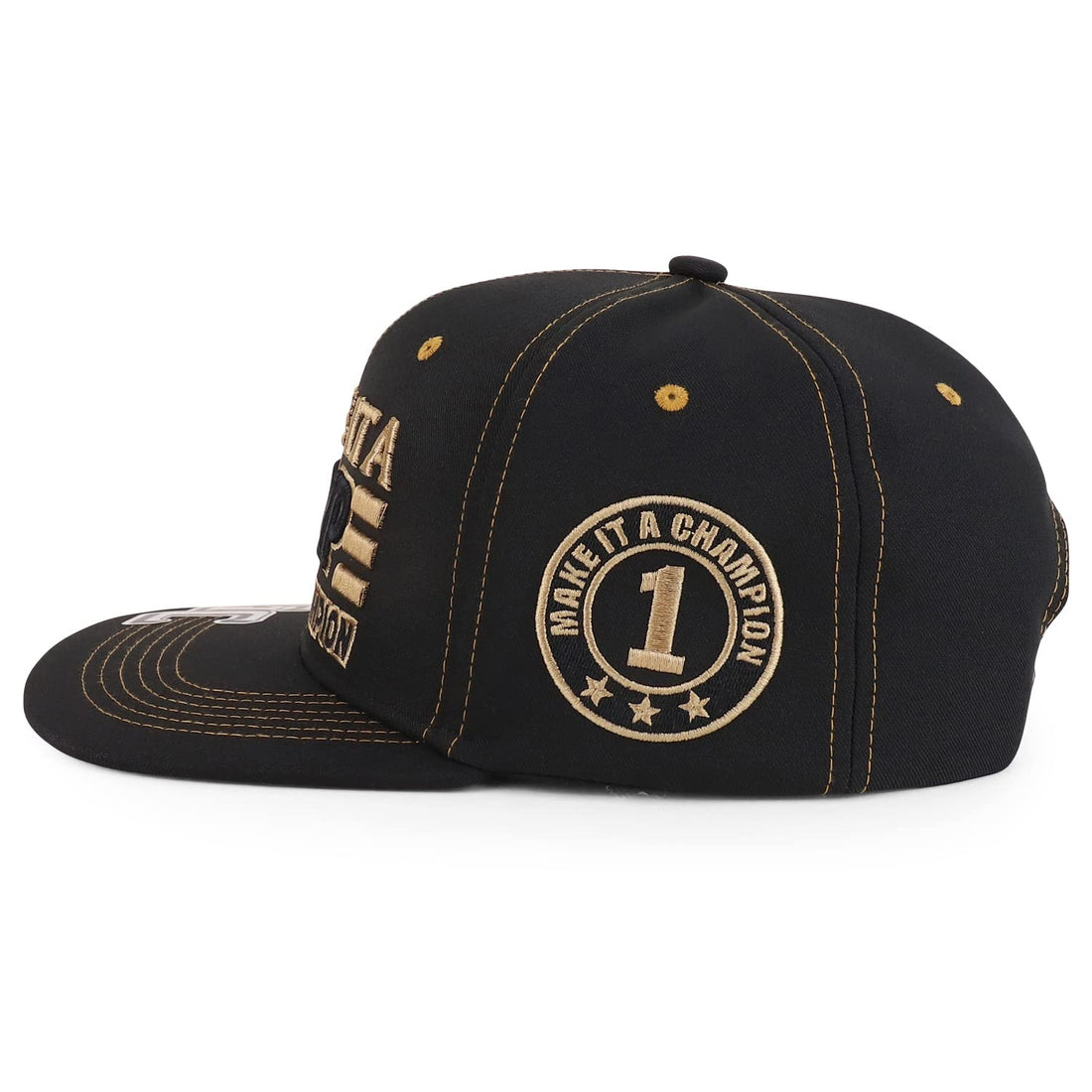 Trendy Apparel Shop 3D Champion Embroidered Flatbill Snapback Cap