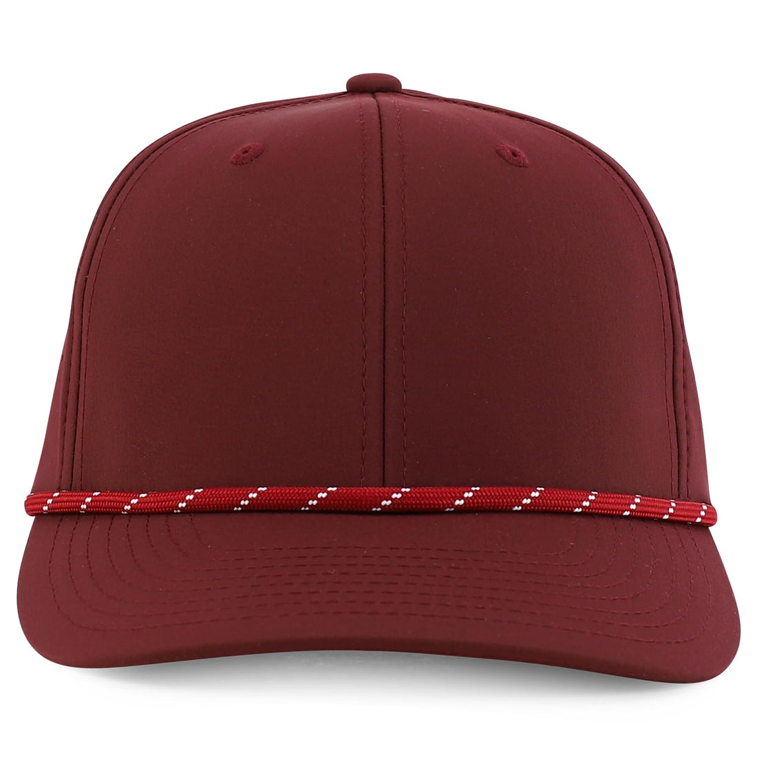 Trendy Apparel Shop 6 Panel Mid Profile Hybrid Perforated Cap with Rope