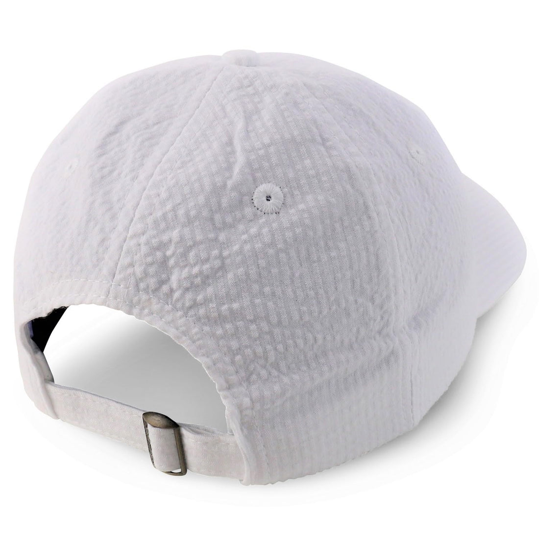 Trendy Apparel Shop Lightweight Unstructured Cotton Seersucker Baseball Cap