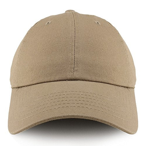 Trendy Apparel Shop Plain Solid Washed Cotton Adjustable Unstructured Dad Hat