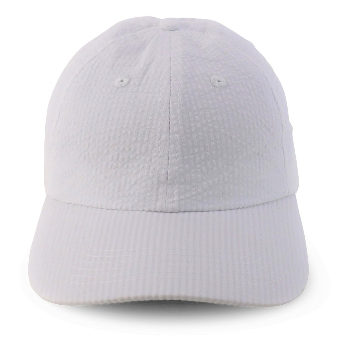 Trendy Apparel Shop Lightweight Unstructured Cotton Seersucker Baseball Cap