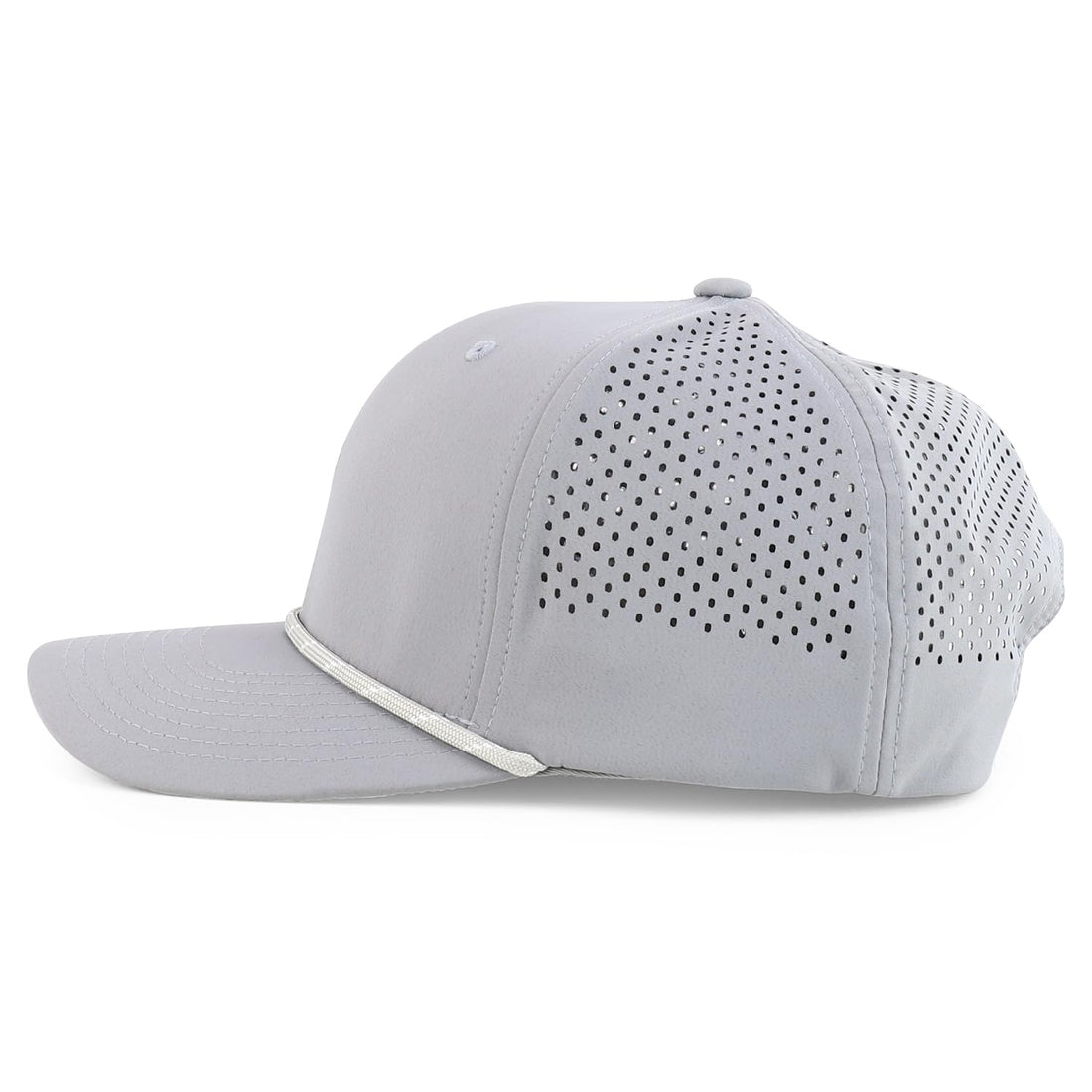 Trendy Apparel Shop 6 Panel Mid Profile Hybrid Perforated Cap with Rope